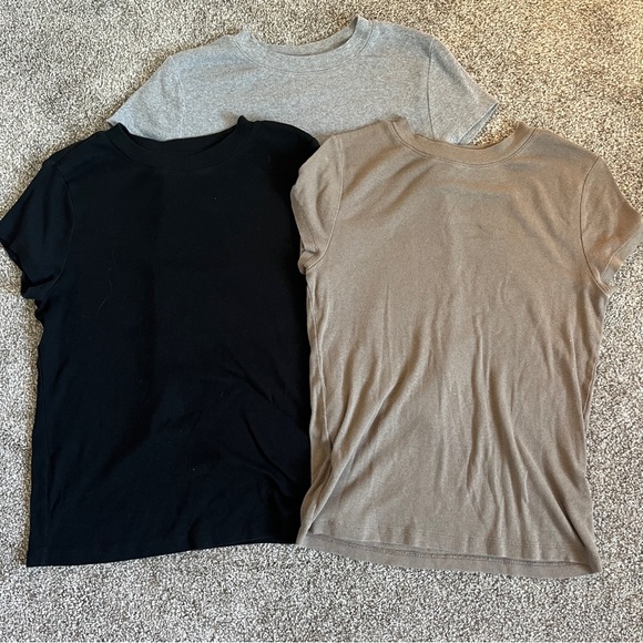 Target A New Day Short Sleeve Ribbed Tees - Picture 1 of 2